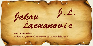 Jakov Lacmanović vizit kartica